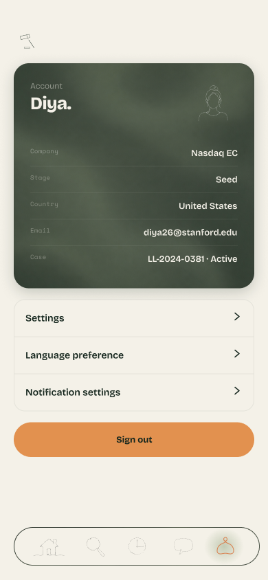 Account and settings